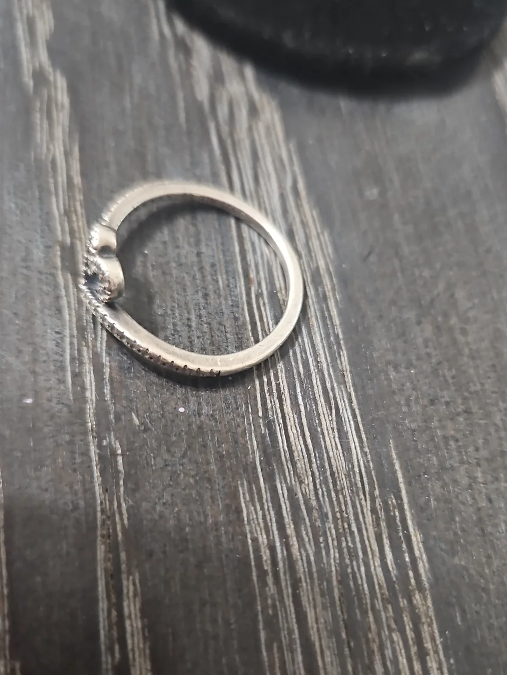 Pandora Sparkling Wishbone Heart Ring 8